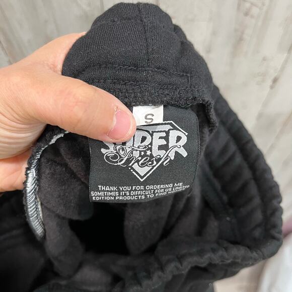 New! Superfresh Baggies Black Flame Limited Edition Sweat pants Men’s Small - Picture 4 of 8
